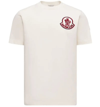 Moncler Logo Patch Cotton T-shirt White - authentic Moncler apparel