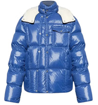 Moncler Serfanto Hooded Puffer Jacket Blue