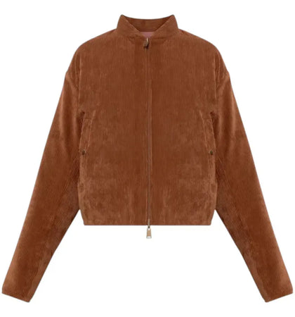 Moncler Women's Blageon Bomber Jacket Brown - authentic Moncler apparel
