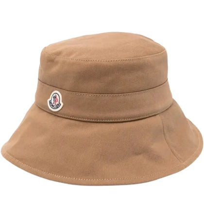 Moncler Women's Drawstring Cord Bucket Hat Beige - authentic Moncler product