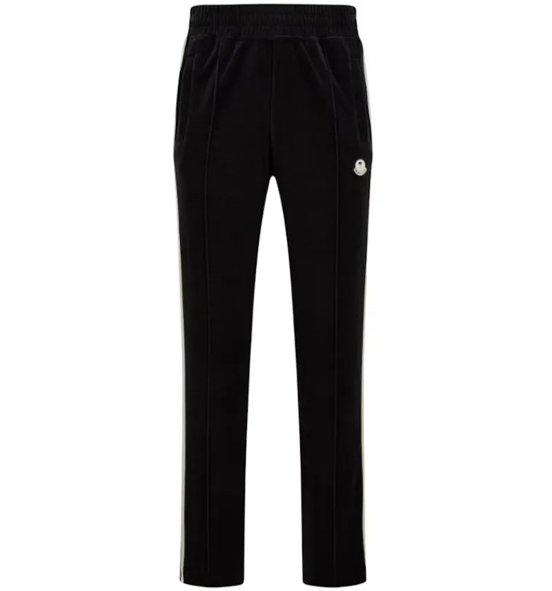Moncler x Palm Angels Chenille Track Pants Black/White - vue 360