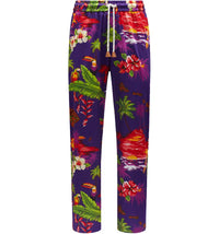 Moncler x Palm Angels Hawaiian Print Trousers Purple Multi Print