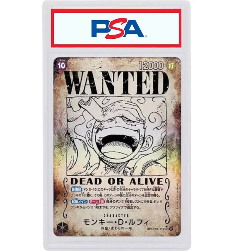 Monkey.D.Luffy 2024 One Piece One Piece Card Game Emperors In The New World Wanted SEC-SPC (Japanese) OP05-119 (PSA or BGS Graded) - vue 360