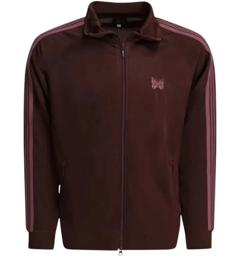 Needles Poly Smooth Zippered Sweatshirt Bordeaux - vue 360