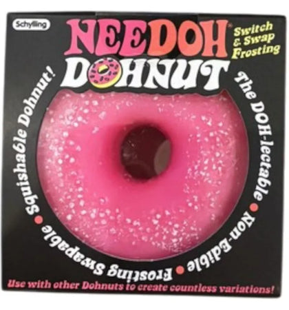 NeeDoh Powered Dohnut Squishy Fidget Toy Pink - authentic NeeDoh product