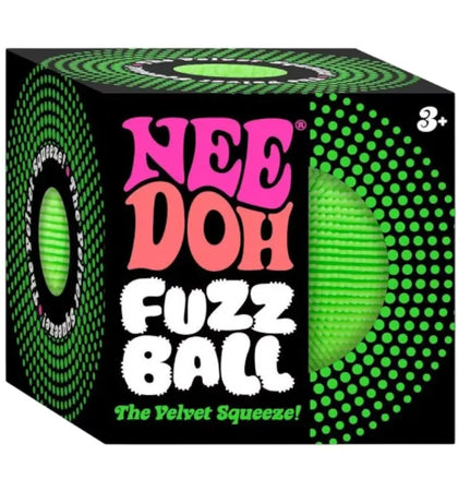 NeeDoh Fuzzball The Velvet Squeeze Squishy Fidget Toy Green - authentic NeeDoh product