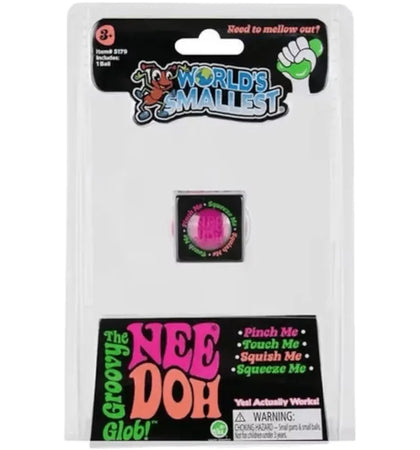 NeeDoh Groovy Glob From the World’s Smallest Line Squishy Fidget Toy Pink - authentic NeeDoh product