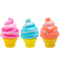 NeeDoh Nice Cream Ice Cream Cone Squishy Fidget Toy 3x Lot Orange/Pink/Blue