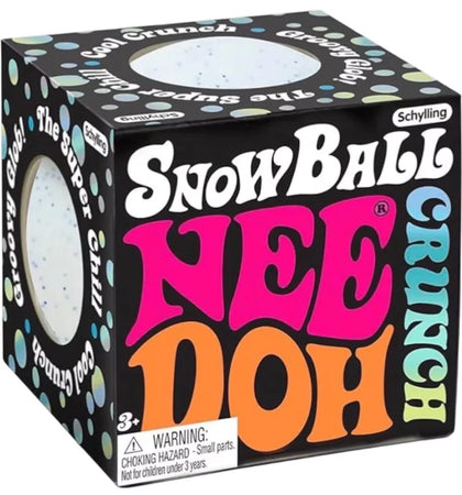 NeeDoh Snowball Crunch Squishy Fidget Toy White - authentic NeeDoh product