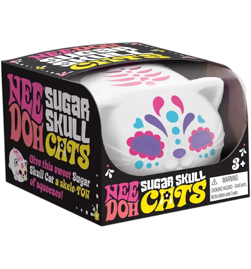 NeeDoh Sugar Skull Cool Cats Squishy Fidget Toy Pink - vue 360