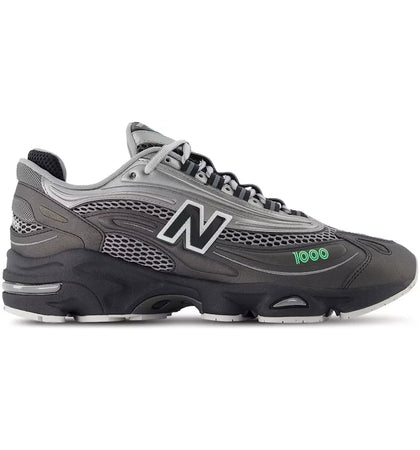New Balance 1000 Dark Silver Metallic Lime Leaf - authentic New Balance sneakers