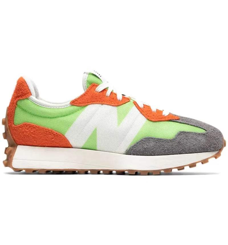 New Balance 327 Lime Green Red Grey - vue 360