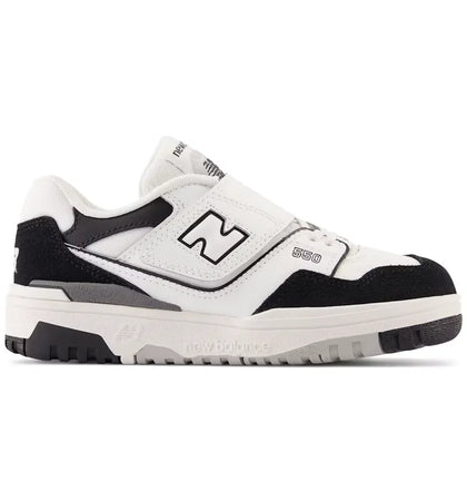 New Balance 550 Bungee Lace White Black Rain Cloud (PS) - authentic New Balance sneakers
