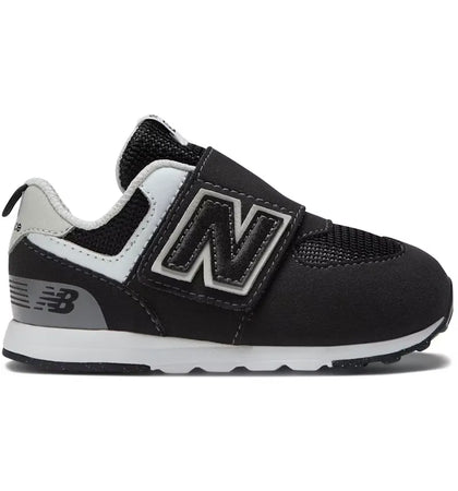 New Balance 574 Hook and Loop Black Silver Metallic (TD) - authentic New Balance sneakers