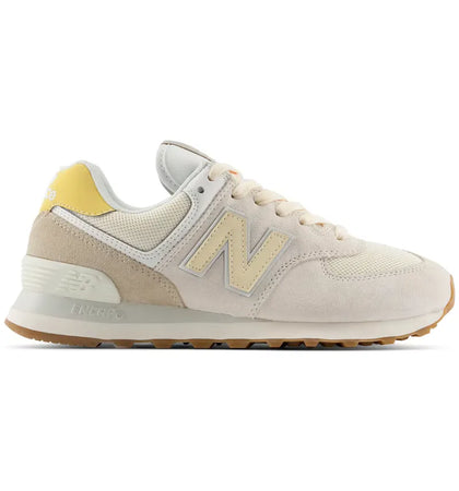 New Balance 574 Sea Salt Yellow Gum (Women's) - authentic New Balance sneakers