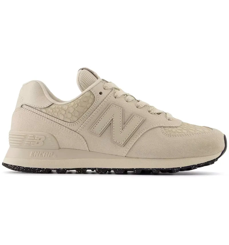 New Balance 574 White Bone Croc (Women's) - vue 360