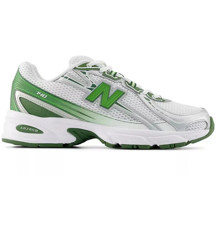 New Balance 740 White Alpine Green Silver Metallic - authentic New Balance sneakers