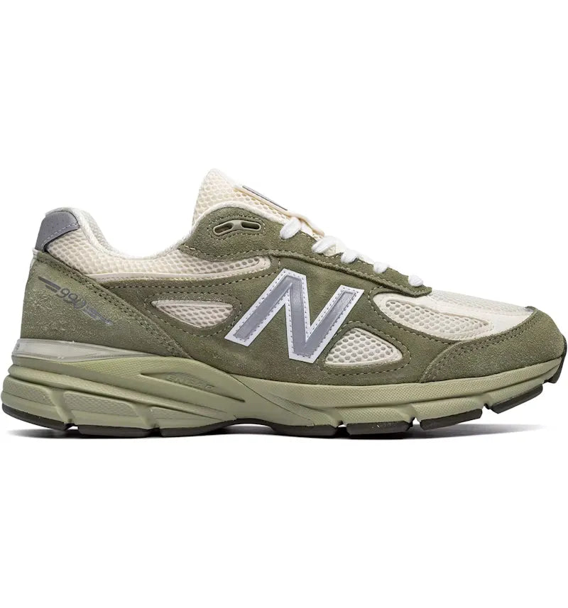 New Balance 990v4 MiUSA Olive Leaf - vue 360
