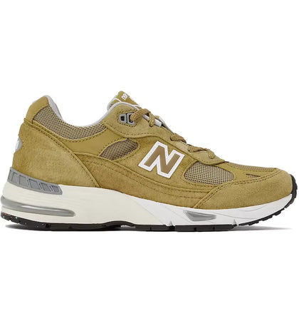New Balance 991 MiUK Green Moss Cloud Cream (Women's) - authentic New Balance sneakers