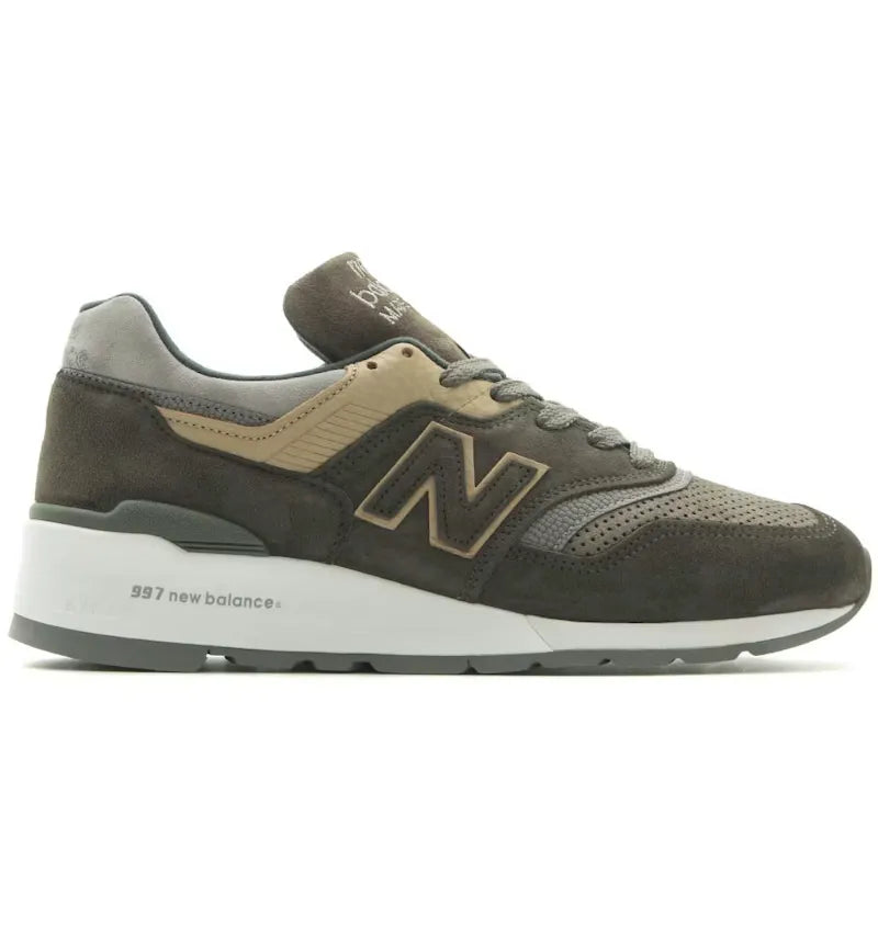 New Balance 997 MiUSA Khaki Grey - vue 360
