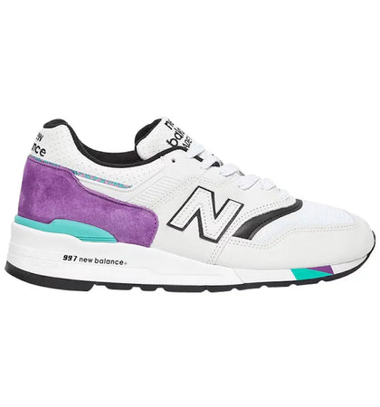 New Balance 997 White Purple Teal - authentic New Balance sneakers