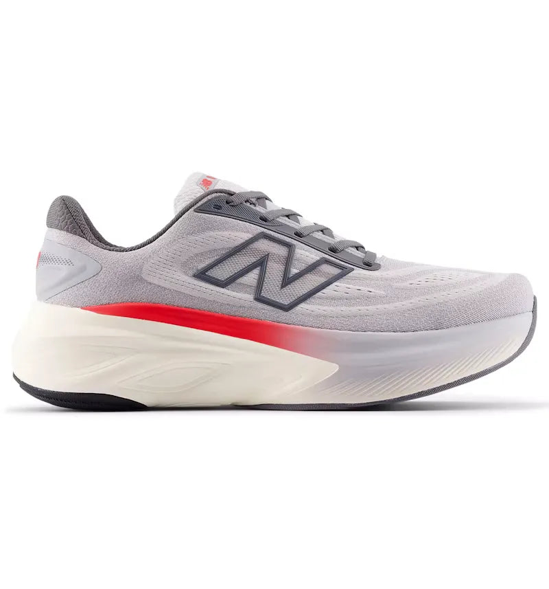 New Balance Fresh Foam More v6 Grey Matter True Red Castlerock - vue 360