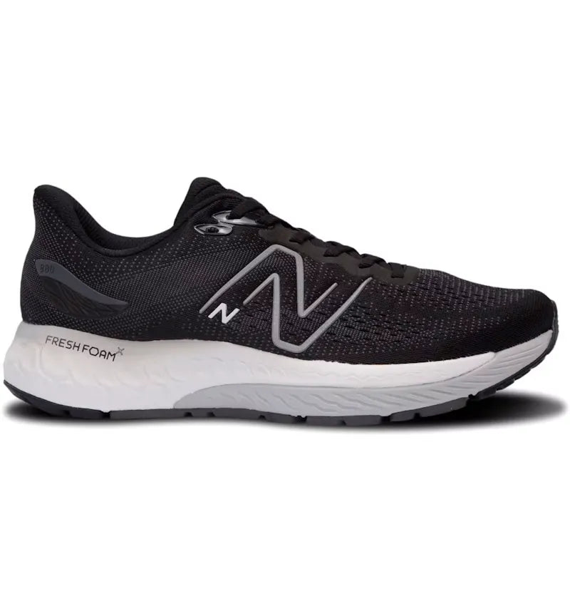New Balance Fresh Foam X 880v12 Black Light Aluminum - vue 360