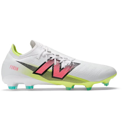 New Balance Furon Pro FG V7 White Hi-Lite Neon Pink - authentic New Balance sneakers