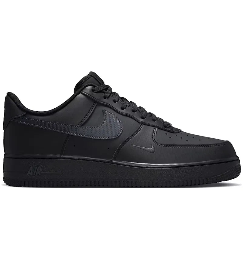 Nike Air Force 1 Low '07 Carbon Fiber Swoosh Black Anthracite - vue 360