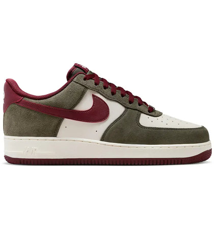 Nike Air Force 1 Low '07 LV8 Cargo Khaki Pale Ivory Dark Team Red - authentic Nike sneakers