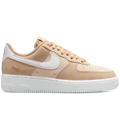 Nike Air Force 1 Low '07 SE Linen Sand Drift Metallic Gold Mini Swoosh (Women's) - authentic Nike sneakers