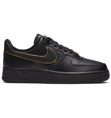 Nike Air Force 1 Low Black Gold Swoosh (Women's) - authentic Nike sneakers