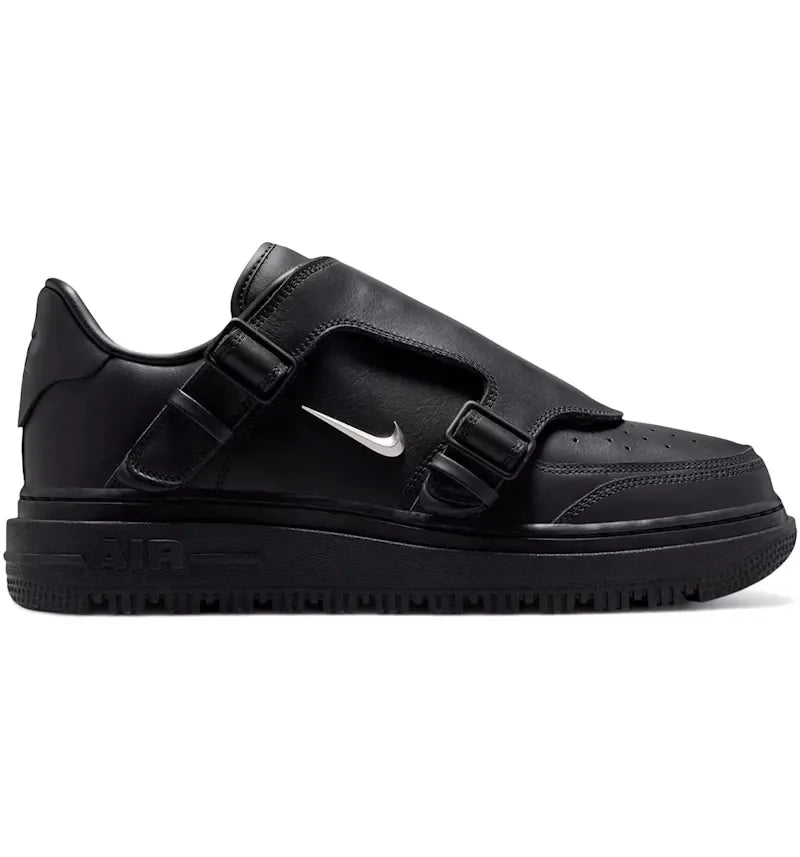 Nike Air Force 1 Low Luxe Black Metallic Silver - vue 360