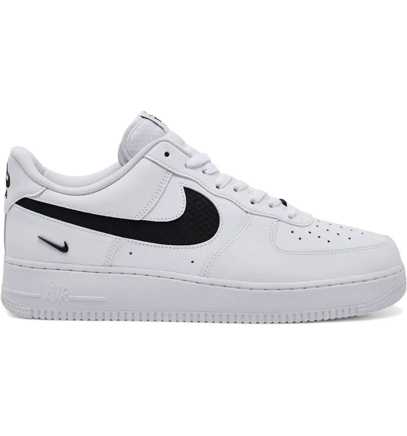 Nike Air Force 1 Low SE Nylon Swoosh White Black - vue 360