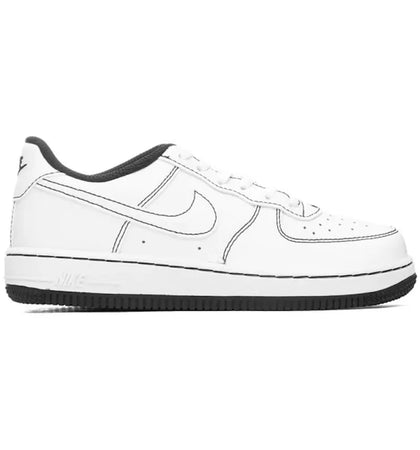 Nike Air Force 1 Low White Black Contrast Stitch (PS) - authentic Nike sneakers