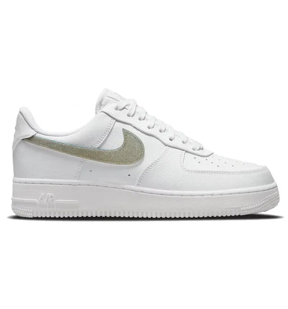 Nike Air Force 1 Low White Gold Glitter Swoosh (Women's) - authentic Nike sneakers