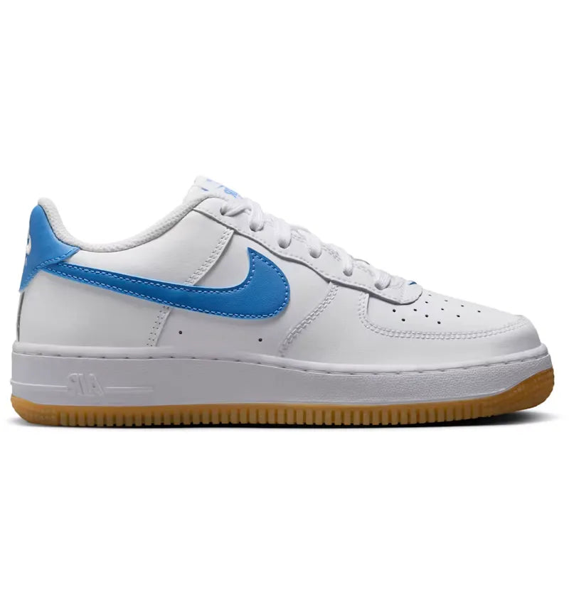 Nike Air Force 1 Low White Gum Light Brown Blue Beyond (GS) - vue 360