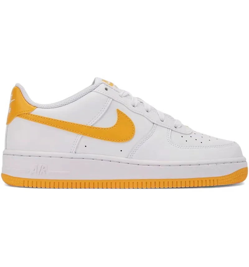 Nike Air Force 1 Low White University Gold (GS) - vue 360