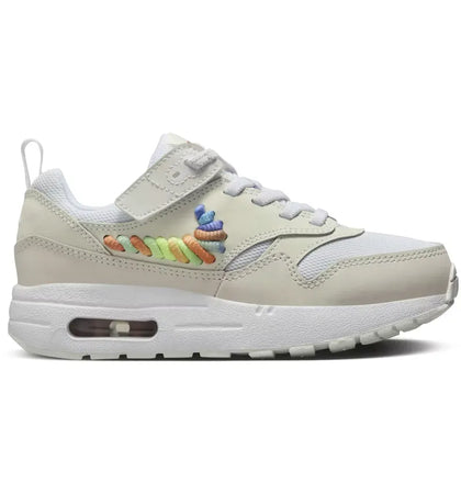 Nike Air Max 1 SE EasyOn White Summit White Terra Blush Multi-Color (PS) - authentic Nike sneakers