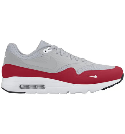 Nike Air Max 1 Ultra Essential University Red Neutral Grey - authentic Nike sneakers