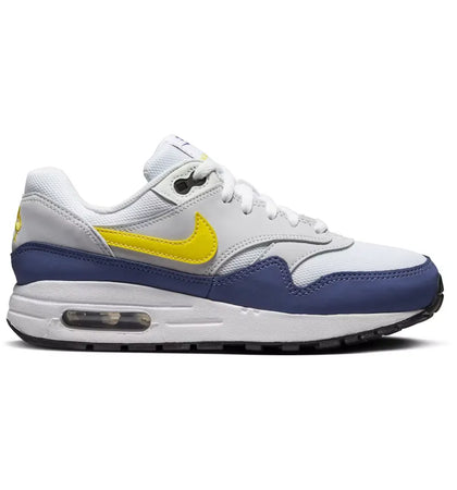 Nike Air Max 1 White Blue Recall Pure Platinum Tour Yellow (GS) - authentic Nike sneakers