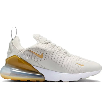 Nike Air Max 270 Light Bone Metallic Gold (Women's) - authentic Nike sneakers