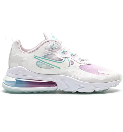 Nike Air Max 270 React Summit White Bleached Aqua (Women's) - authentic Nike sneakers