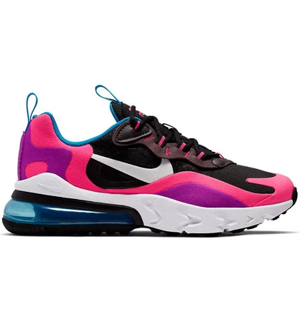 Nike Air Max 270 React Black Hyper Pink Vivid Purple (GS) - authentic Nike sneakers