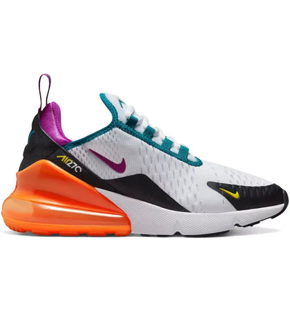 Nike Air Max 270 White Orange Purple (GS) - authentic Nike sneakers