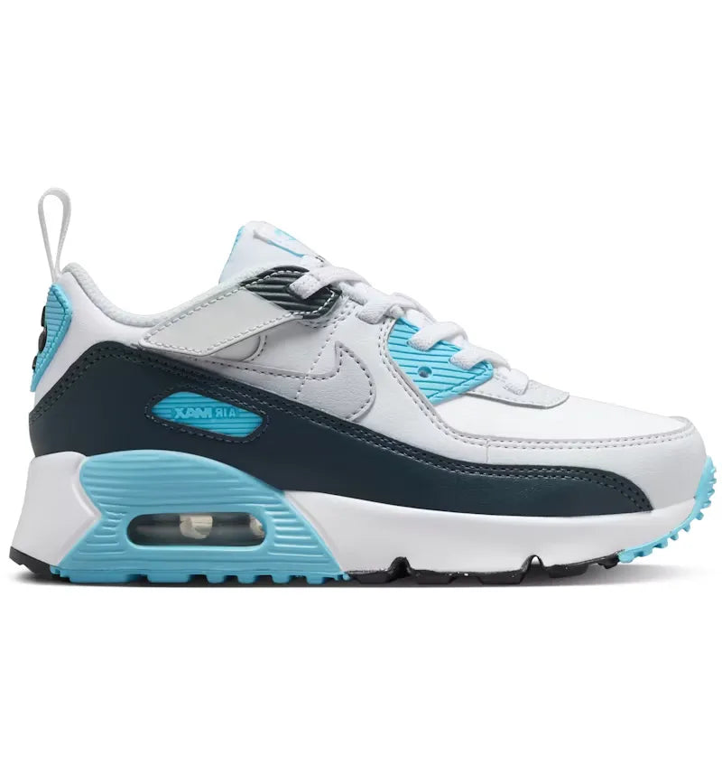Nike Air Max 90 EasyOn White Baltic Blue Armory Navy Wolf Grey (PS) - vue 360