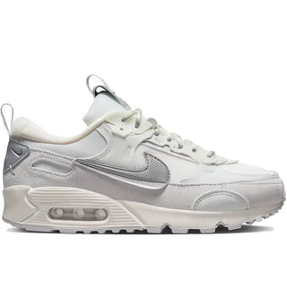 Nike Air Max 90 Futura Summit White Metallic Silver (Women's) - authentic Nike sneakers
