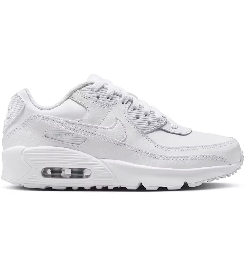 Nike Air Max 90 LTR White Metallic Silver (GS) - vue 360