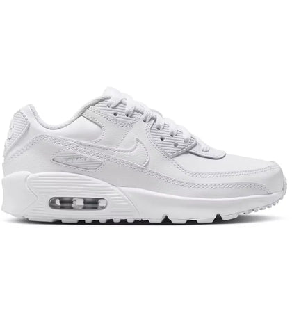 Nike Air Max 90 LTR White Metallic Silver (GS) - authentic Nike sneakers