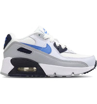 Nike Air Max 90 White Midnight Navy Blue Crystal (PS)